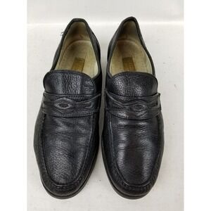 Balducci Antistatic Men Black Leather Loafer Shoes Size 43 US 9.5  Made in Italy